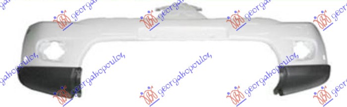 FRONT BUMPER DOUBLE CAB -2014 (W/FLARE HOLES)