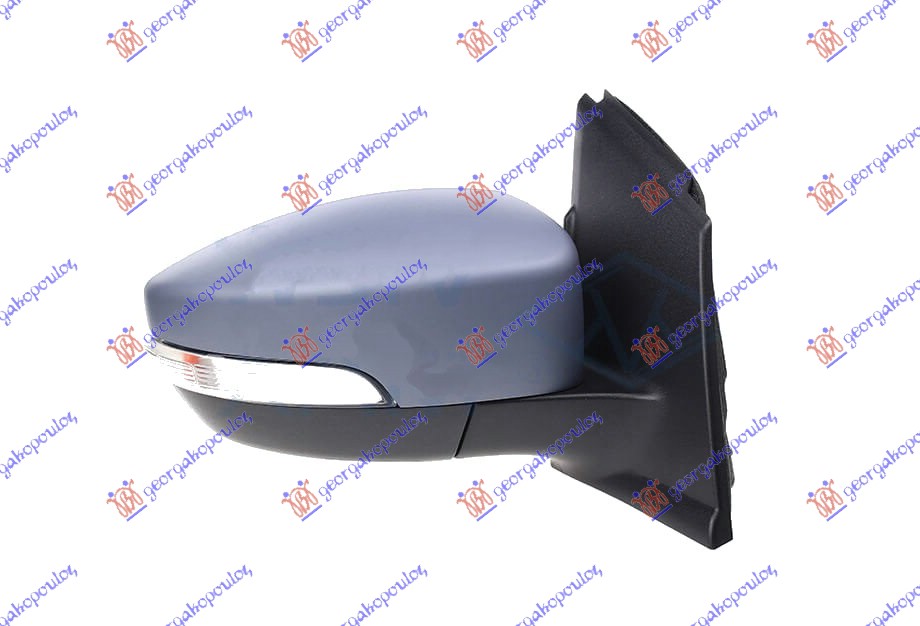 DOOR MIRROR ELECTRICAL HEATED FOLDABLE PRIMED (W/LAMP & FOOT LAMP & BLIS) (ASPHERICAL GLASS)
