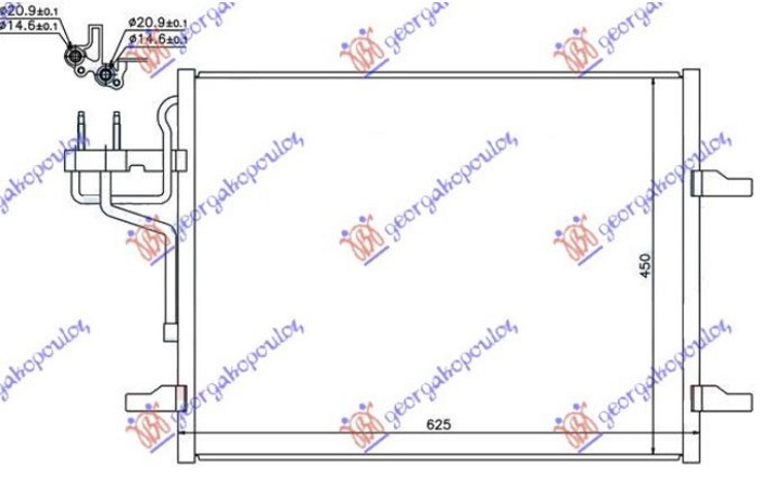 CONDENSER PETROL/DIESEL (585x470x16) (KOYO)