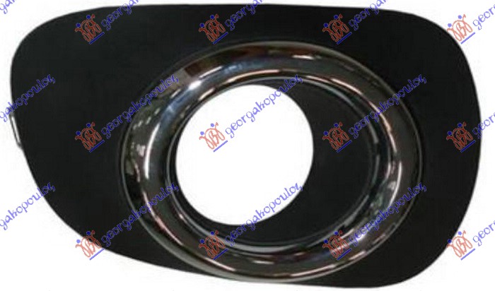 FRONT BUMPER GRILLE (W/ FOG LAMP HOLE) DOUBLE CAB (BLACK/CHROME) -2014