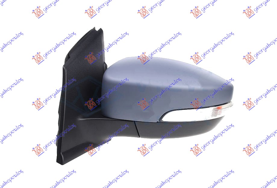 DOOR MIRROR ELECTRICAL HEATED FOLDABLE PRIMED (W/LAMP & FOOT LAMP & BLIS) (ASPHERICAL GLASS)