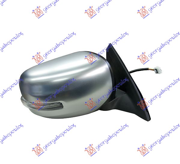 DOOR MIRROR ELECTRICAL FOLDABLE CHROME (W/LED LAMP)
