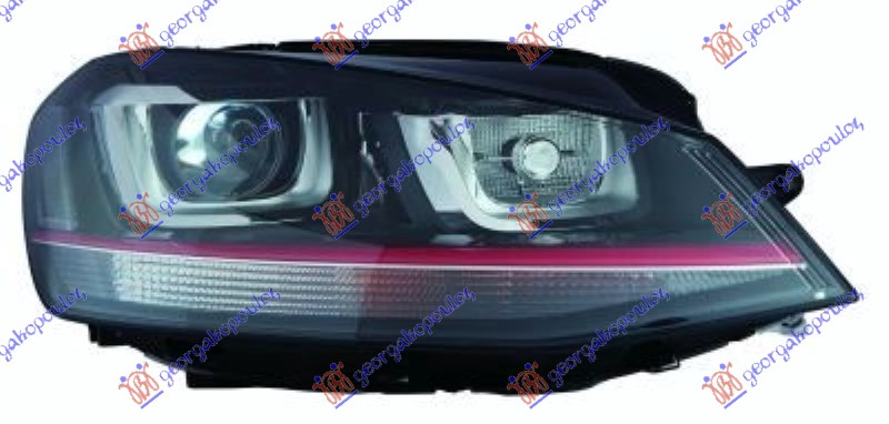 HEAD LAMP GTI Bi-XENON W/LED DRL (E) (TYC)
