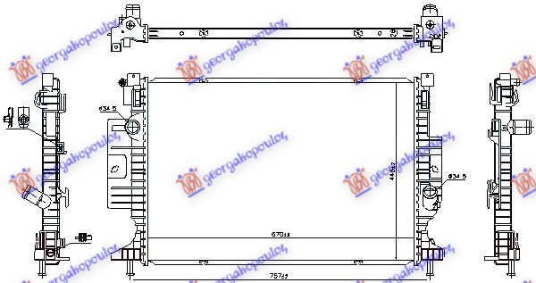 RADIATOR 2.0 ECOBOOST PETROL - 2.0 TDCI DIESEL MANUAL (670x448)