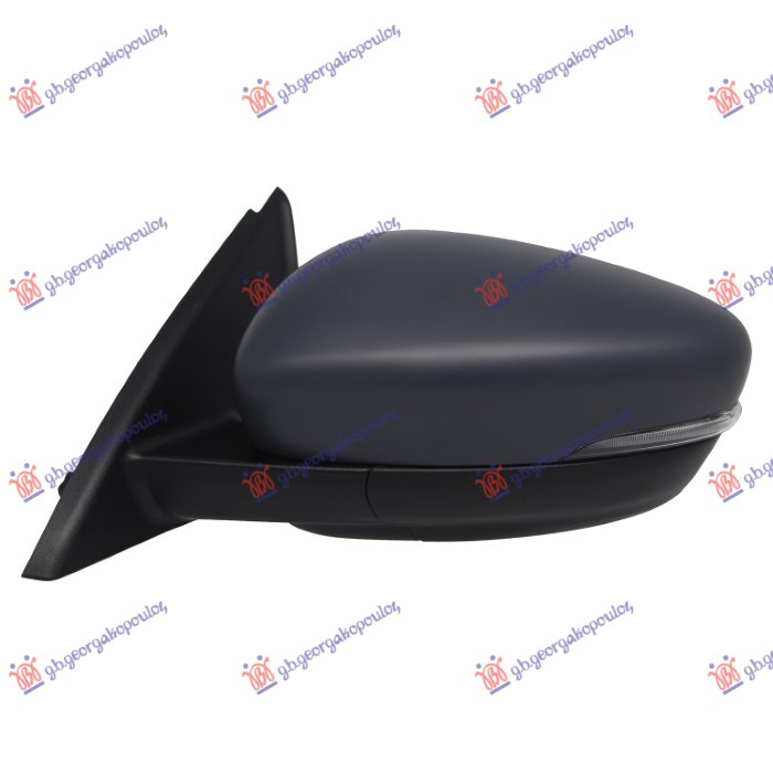 DOOR MIRROR ELECTRICAL HEATED PRIMED (W/SIDE LAMP) 6PIN (CONVEX GLASS)