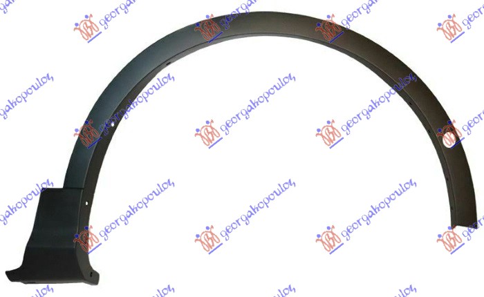 FRONT FENDER FLARE PLASTIC (W/PDC)