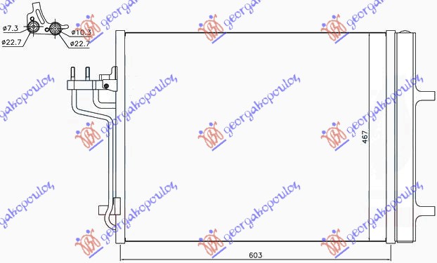 РАДИАТОР КЛИМАТИК 1,6i 16V ТУРБО -2,0 TDCi